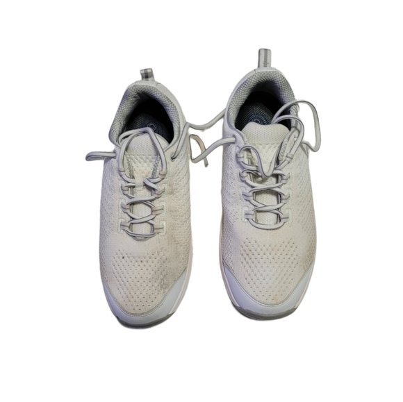 OrthoFeet Women's 8.5 D Wide White Coral Athletic Walking Shoes - Picture 1 of 16